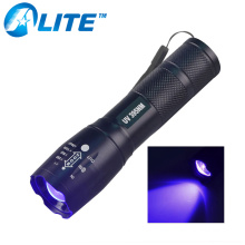 405nm 395nm 385nm Ultraviolet UV LED Lampe de poche